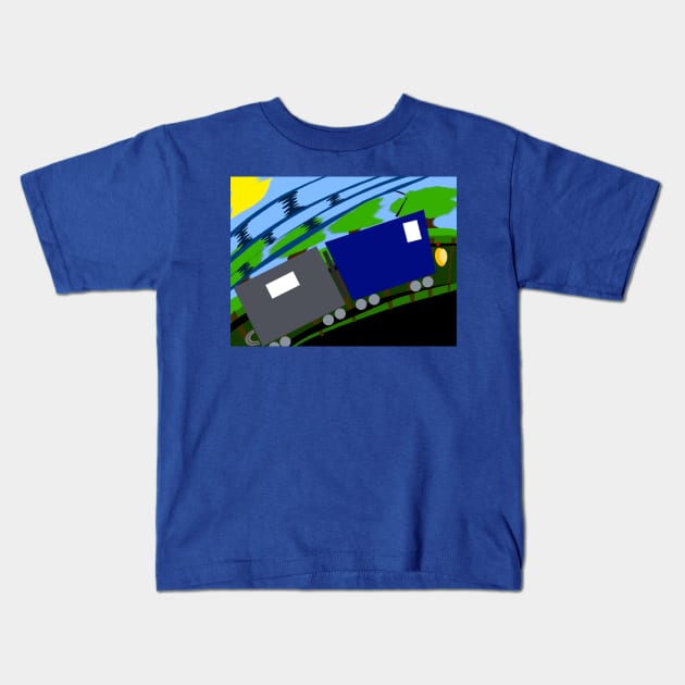 Train life Kids T-Shirt by Orchid's Art